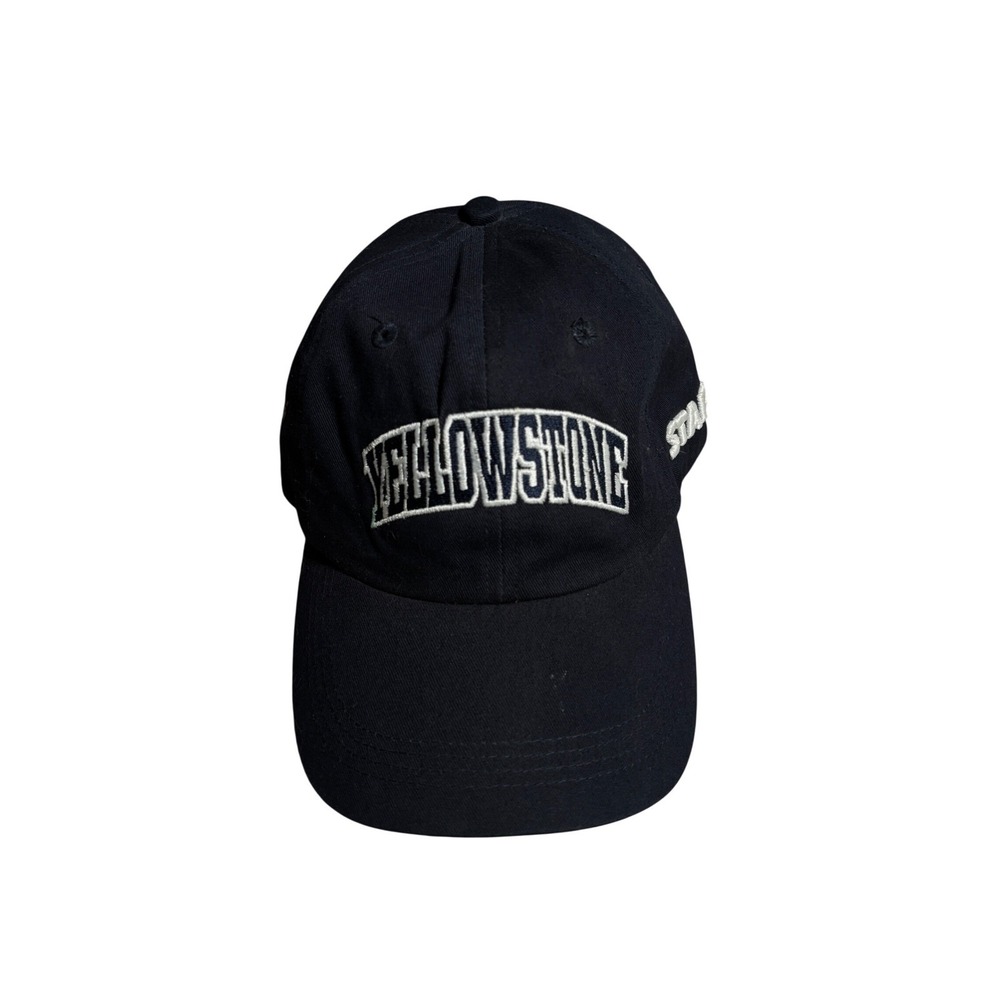 Ahead Yellowstone National Park Staff Hat Navy Blue Adjustable Wolf Baseball Cap